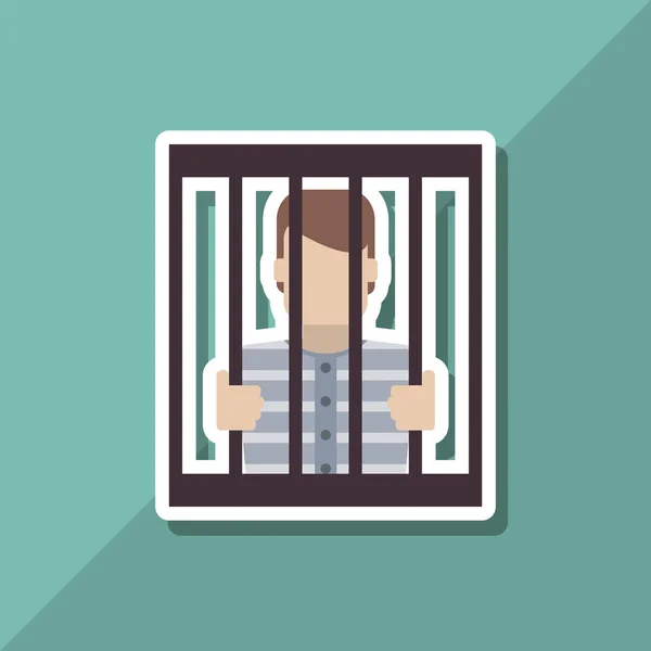 Jail  icon design, vector illustration — Stock Vector