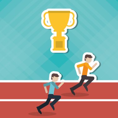 Kazanan ve ödül tasarım, vektör çizim