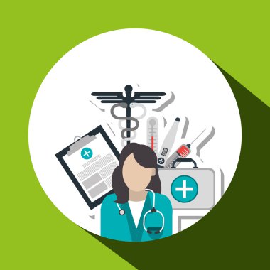 Tıbbi geçmişi tasarım, vektör çizim