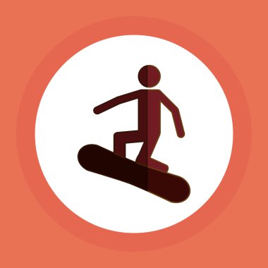 snowboard spor tasarım, vektör çizim