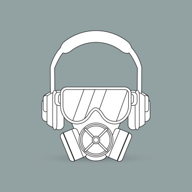 Endüstri güvenlik tasarım, vektör çizim malzemeleri