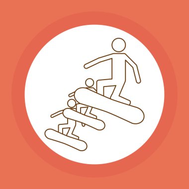 snowboard spor tasarım, vektör çizim