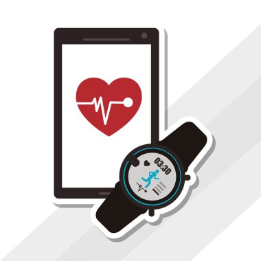 Smartphone gadget tasarım, vektör çizim