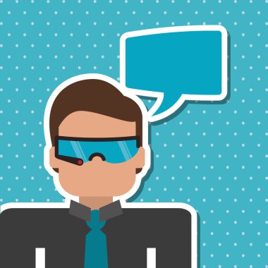 Akıllı gözlük tasarım, vektör çizim