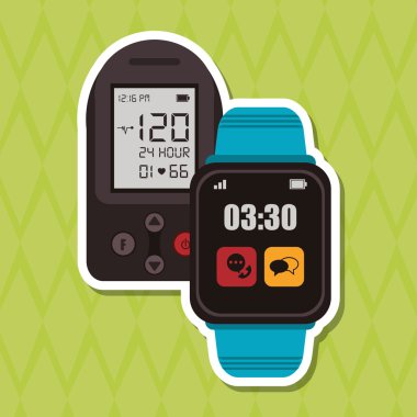 Akıllı izle tasarım, vektör çizim