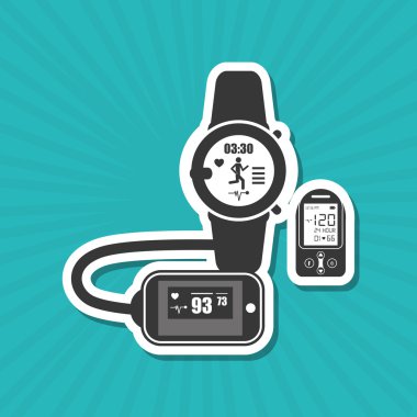 Akıllı izle tasarım, vektör çizim