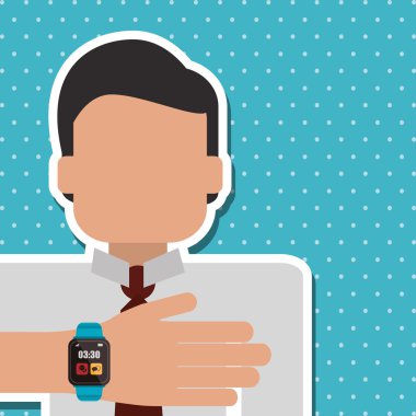 Akıllı izle tasarım, vektör çizim