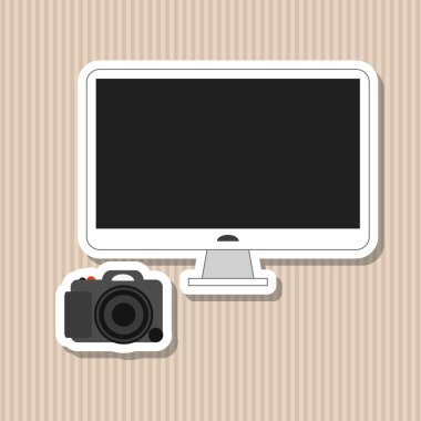 televizyon simgesi tasarım, vektör çizim