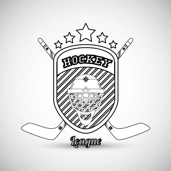 Hockey sport design, illustrazione vettoriale — Vettoriale Stock