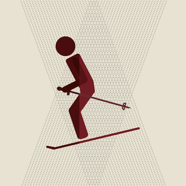 Ski sport design, vector illustration — Stock Vector