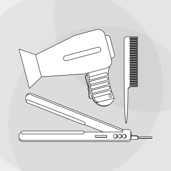 Saç tasarım salonu — Stok Vektör