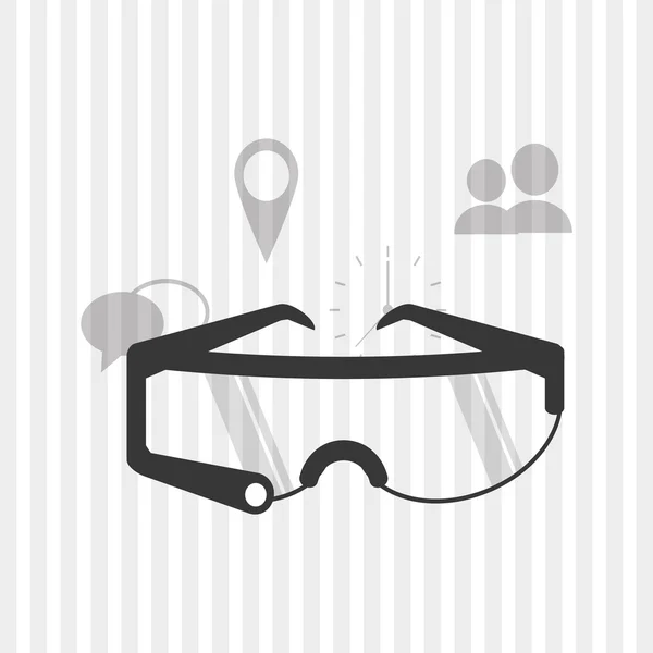 Disegno intelligente degli occhiali, illustrazione vettoriale — Vettoriale Stock