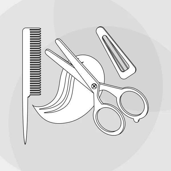 Saç tasarım salonu — Stok Vektör