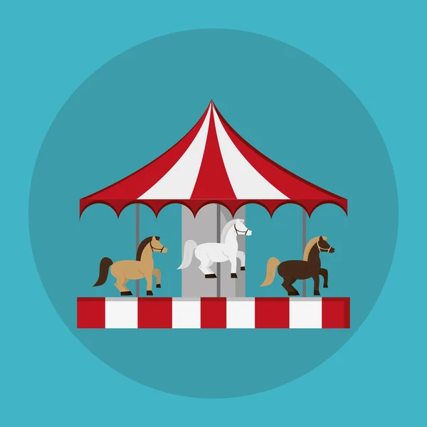 Desenho de circo e carnaval, ilustração vetorial —  Vetores de Stock