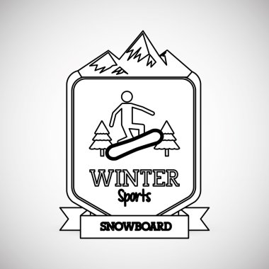 snowboard spor tasarım, vektör çizim