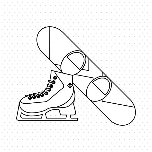 Snowboard diseño deportivo, ilustración vectorial — Vector de stock