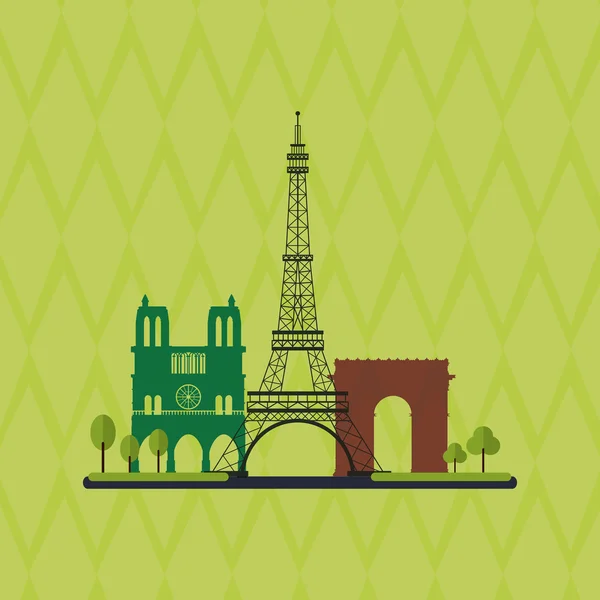 Icono de diseño de Francia, ilustración vectorial — Vector de stock