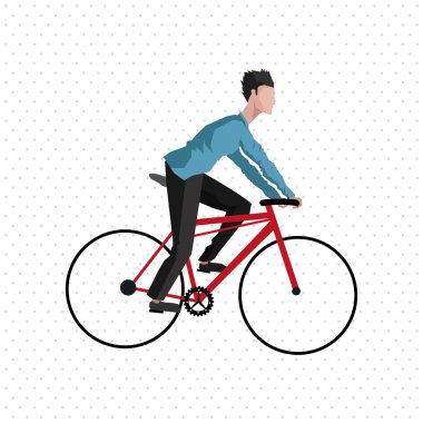 Bisiklet yaşam biçimi, vektör çizim, grafik tasarım