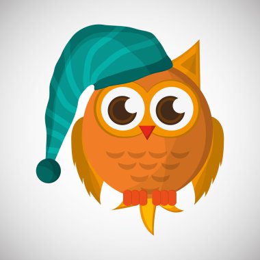 Bir baykuş, grafik tasarım vektör çizim