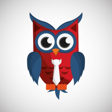 Bir baykuş, grafik tasarım vektör çizim