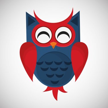 Bir baykuş, grafik tasarım vektör çizim