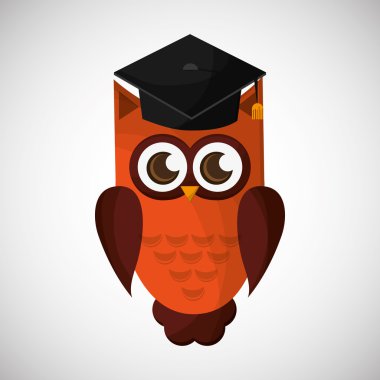 Bir baykuş, grafik tasarım vektör çizim