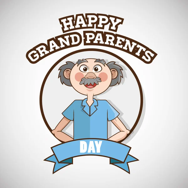 Vector illustration of Grandparents, graphic design – stockvektor