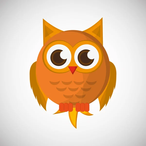 矢量图的一只猫头鹰，平面设计 — 图库矢量图片