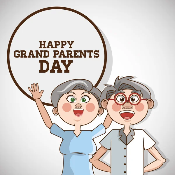 Vector illustration of Grandparents, graphic design – stockvektor