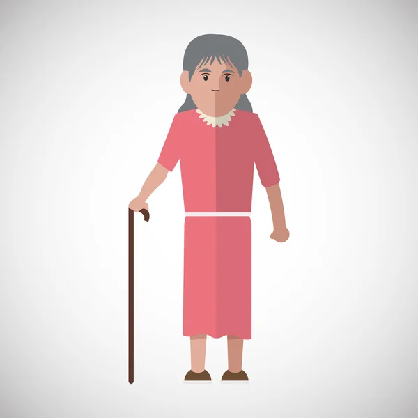 Illustrazione vettoriale dei nonni, grafica — Vettoriale Stock