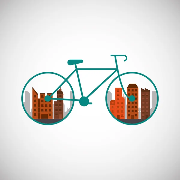 Grafische Gestaltung des Fahrrad-Lebensstils — Stockvektor