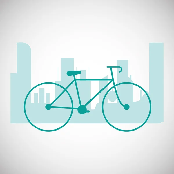 Diseño gráfico de estilo de vida en bicicleta — Vector de stock