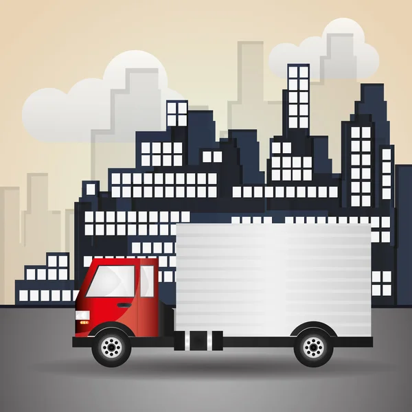 Diseño gráfico de camiones, gráfico editable — Vector de stock