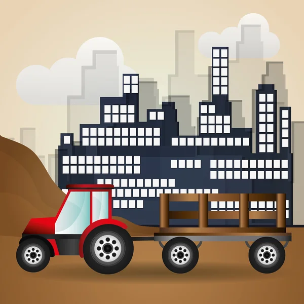 Vrachtwagen grafisch ontwerp, bewerkbare afbeelding — Stockvector