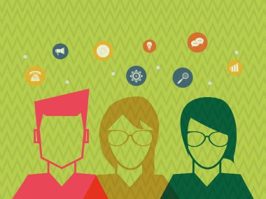 İletişim ve insan grafik tasarım, vektör çizim