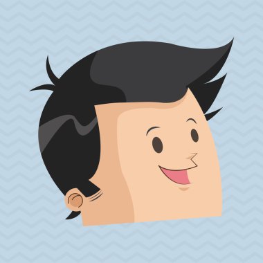 Adam profil tasarımı, vektör çizim