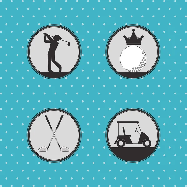 Ícone de design de golfe, ilustração vetorial — Vetor de Stock