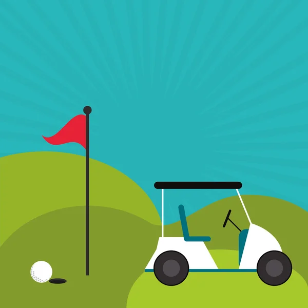 Icono de diseño de golf, ilustración vectorial — Vector de stock