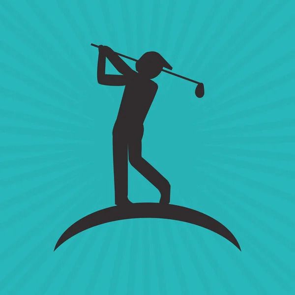Ícone de design de golfe, ilustração vetorial —  Vetores de Stock
