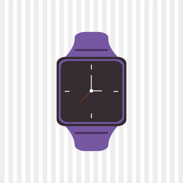 Icono de diseño de reloj inteligente, ilustración de vectores — Vector de stock
