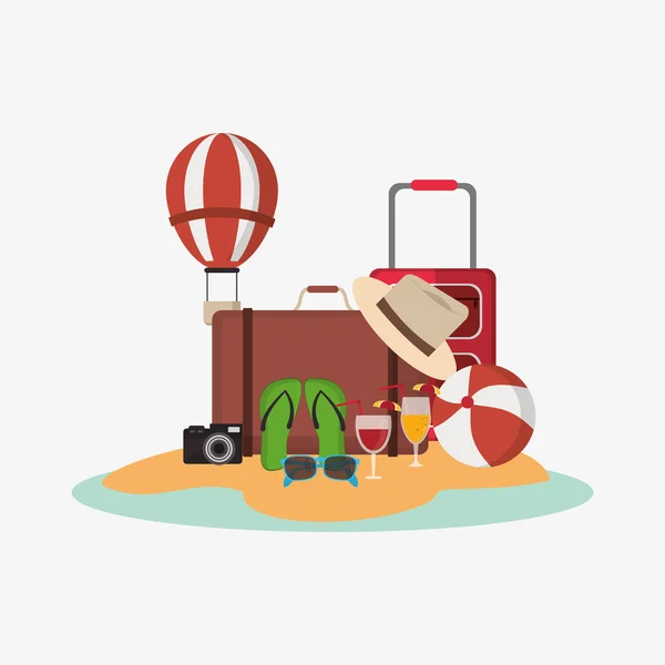 Icono de diseño de vacaciones, ilustración vectorial — Vector de stock