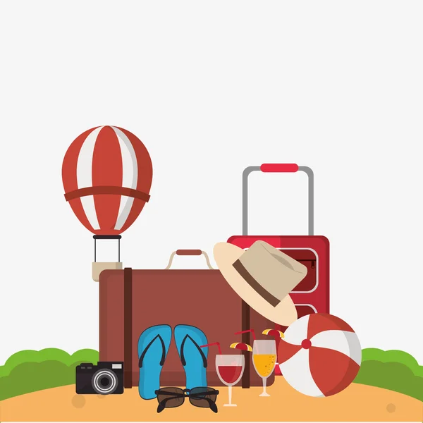 Icon of vacations design, vector illustration — Stock Vector