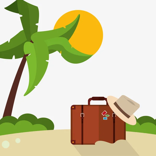 Icono de diseño de vacaciones, ilustración vectorial — Vector de stock
