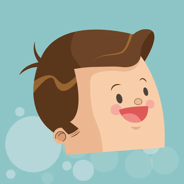 Diseño del perfil del hombre, ilustración vectorial — Vector de stock