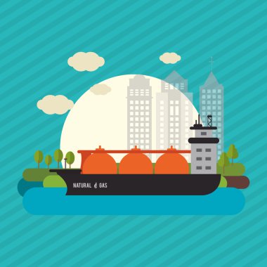 Sanayi gemi tasarım, vektör çizim