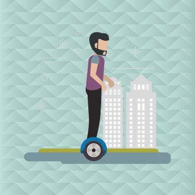 Segway simgesi tasarım, vektör çizim