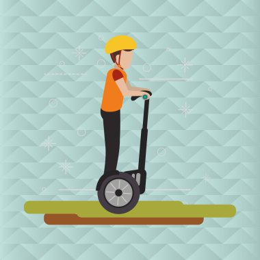 Segway simgesi tasarım, vektör çizim