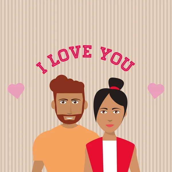 Amor e design de casal, ilustração vetorial —  Vetores de Stock