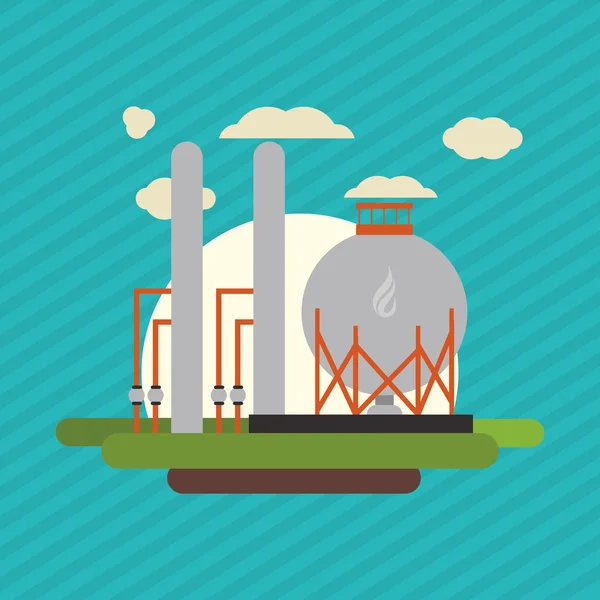 Industrie IFS/plant design, vectorillustratie — Stockvector