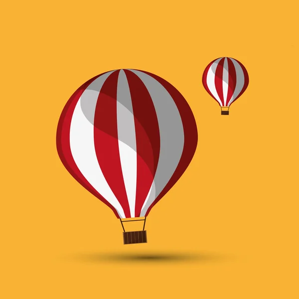 Gorącym powietrzem balon grafiki, ilustracji wektorowych — Wektor stockowy